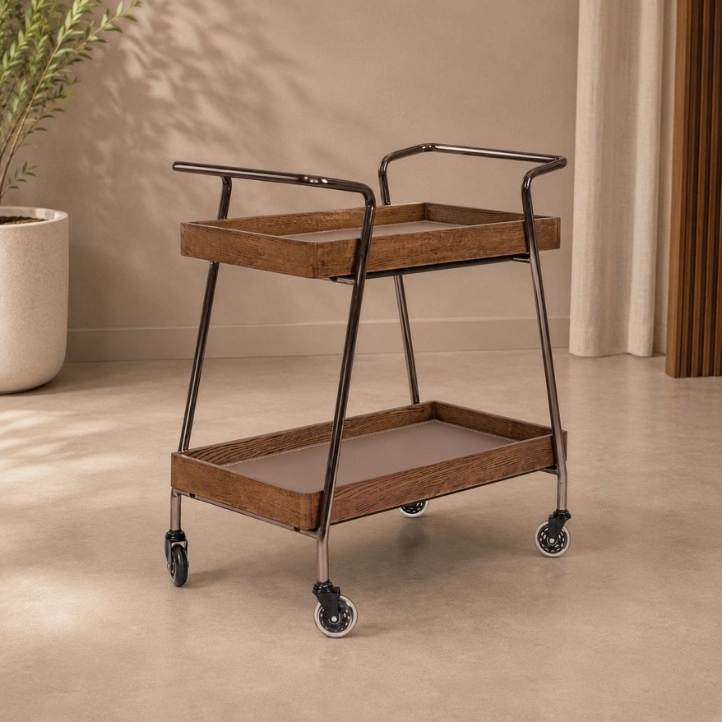Wooden Serving Trolley
